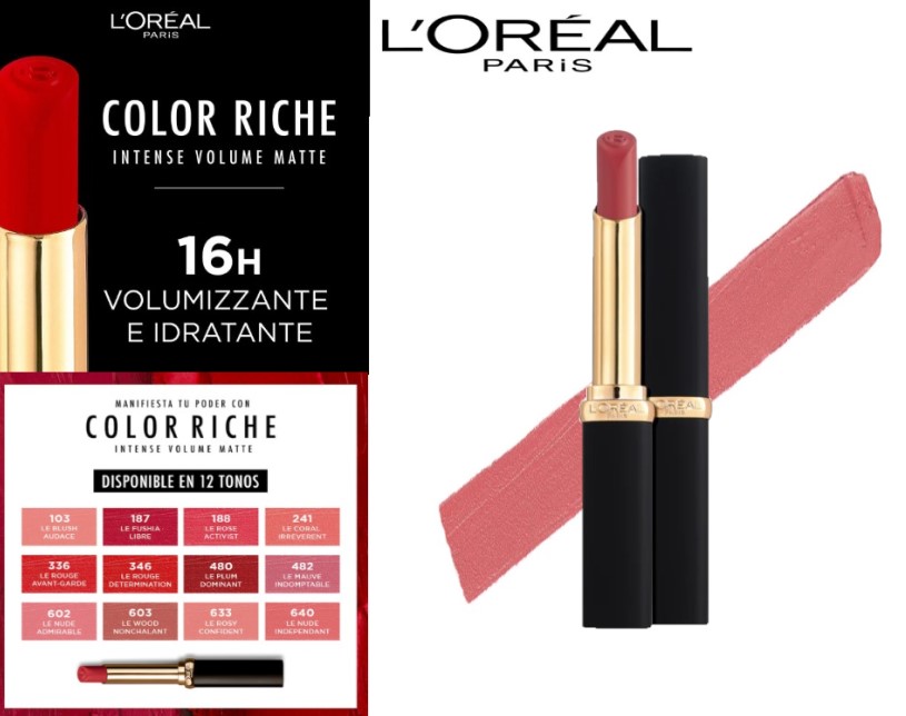 L'OREAL PARIS - ROSSETTO INTESE VOLUME MATTE , 640 NUDE INDEPENDANT